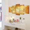 Set de toiles murales imprimées "Carte du monde" 100 x 50 cm 