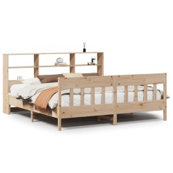 Cadre de lit sans matelas 200x200 cm bois massif de pin 