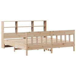 Cadre de lit sans matelas 200x200 cm bois massif de pin 