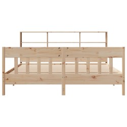 Cadre de lit sans matelas 200x200 cm bois massif de pin 