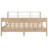 Cadre de lit sans matelas 200x200 cm bois massif de pin 