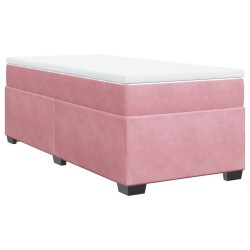 Sommier à lattes de lit avec matelas Rose 100x200 cm Velours 