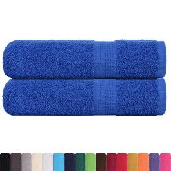 Essuie-mains 2 pcs bleu 50x100 cm 360 g/m² 100% coton 