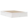 Cadre de lit avec tête de lit blanc 150x200 cm bois pin massif 
