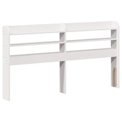 Cadre de lit avec tête de lit blanc 150x200 cm bois pin massif 
