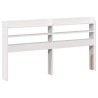 Cadre de lit avec tête de lit blanc 150x200 cm bois pin massif 