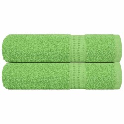 Essuie-mains 2 pcs vert pomme 50x100 cm 360 g/m² 100% coton 