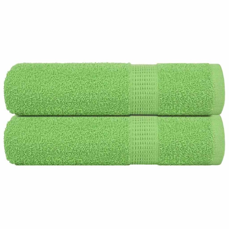 Essuie-mains 2 pcs vert pomme 50x100 cm 360 g/m² 100% coton 