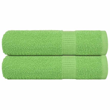 Essuie-mains 2 pcs vert pomme 50x100 cm 360 g/m² 100% coton 
