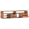 Meuble TV 140x30x35 cm Bois solide 
