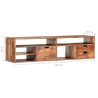 Meuble TV 140x30x35 cm Bois solide 