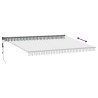 Auvent rétractable anthracite et blanc 4,5x3 m tissu/aluminium 