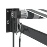 Auvent rétractable anthracite et blanc 4,5x3 m tissu/aluminium 