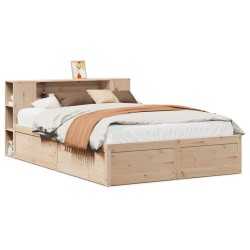 Cadre de lit sans matelas 150x200 cm bois de pin massif 