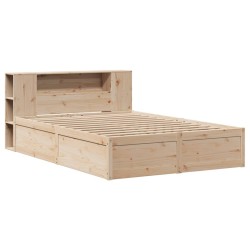 Cadre de lit sans matelas 150x200 cm bois de pin massif 