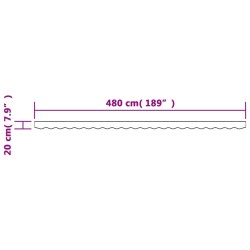 Tissu de remplacement de cantonnière d’auvent rayure crème 5 m 