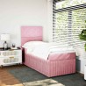 Sommier à lattes de lit avec matelas Rose 90x190 cm Velours 