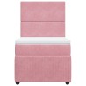 Sommier à lattes de lit avec matelas Rose 90x190 cm Velours 