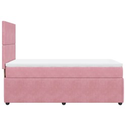 Sommier à lattes de lit avec matelas Rose 90x190 cm Velours 