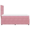 Sommier à lattes de lit avec matelas Rose 90x190 cm Velours 