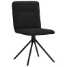 Chaises à manger lot de 6 noir tissu 