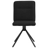 Chaises à manger lot de 6 noir tissu 
