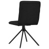 Chaises à manger lot de 6 noir tissu 