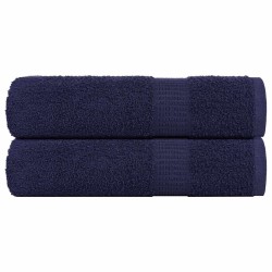 Essuie-mains 2 pcs bleu marine 50x100 cm 360 g/m² 100% coton 