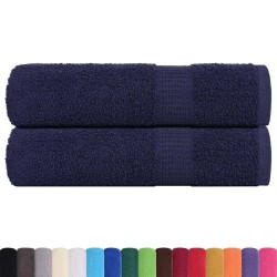 Essuie-mains 2 pcs bleu marine 50x100 cm 360 g/m² 100% coton 