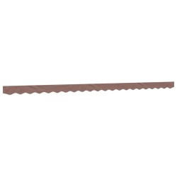Tissu de remplacement de cantonnière d’auvent rayure marron 5 m 