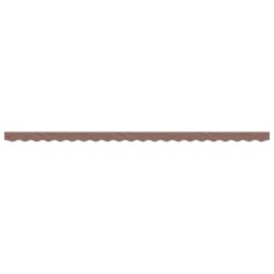 Tissu de remplacement de cantonnière d’auvent rayure marron 5 m 