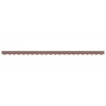 Tissu de remplacement de cantonnière d’auvent rayure marron 5 m 