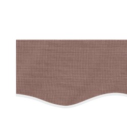 Tissu de remplacement de cantonnière d’auvent rayure marron 5 m 