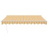 Auvent rétractable automatique jaune et blanc 3,5x2,5 m 