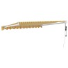 Auvent rétractable automatique jaune et blanc 3,5x2,5 m 