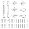 Jeu d'accessoires de voile d'ombrage 8 pcs Acier inoxydable 