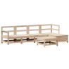 Salon de jardin 6 pcs bois de pin massif 