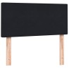 Sommier à lattes de lit avec matelas noir 100x210 cm velours 