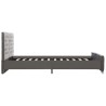 Cadre de lit sans matelas gris velours 160x200 cm 