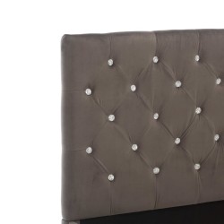 Cadre de lit sans matelas gris velours 160x200 cm 