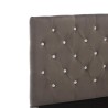 Cadre de lit sans matelas gris velours 160x200 cm 