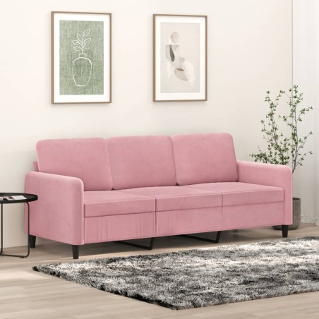 Canapé à 3 places Rose 180 cm Velours 