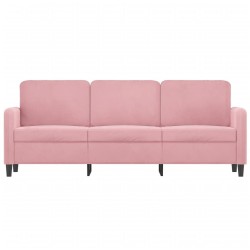 Canapé à 3 places Rose 180 cm Velours 