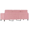 Canapé à 3 places Rose 180 cm Velours 
