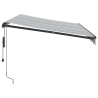 Auvent rétractable automatique anthracite et blanc 350x250 cm 