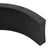 Bordure en caoutchouc de chasse-neige noir 180x8x2 cm 