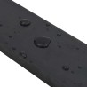 Bordure en caoutchouc de chasse-neige noir 180x8x2 cm 