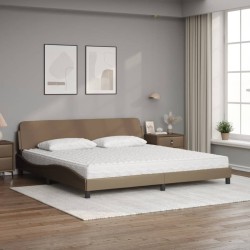 Lit avec matelas cappuccino 200x200 cm similicuir 