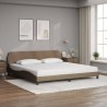 Lit avec matelas cappuccino 200x200 cm similicuir 