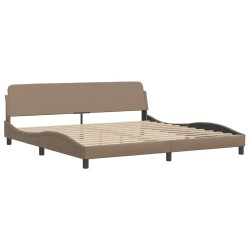 Lit avec matelas cappuccino 200x200 cm similicuir 
